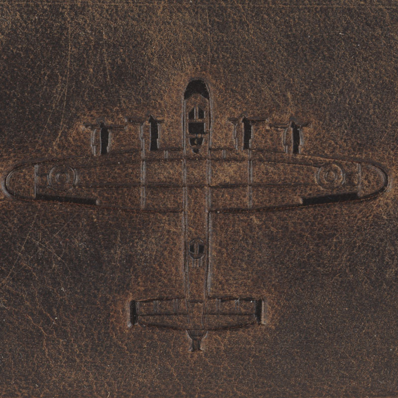Lancaster leather card holder detail